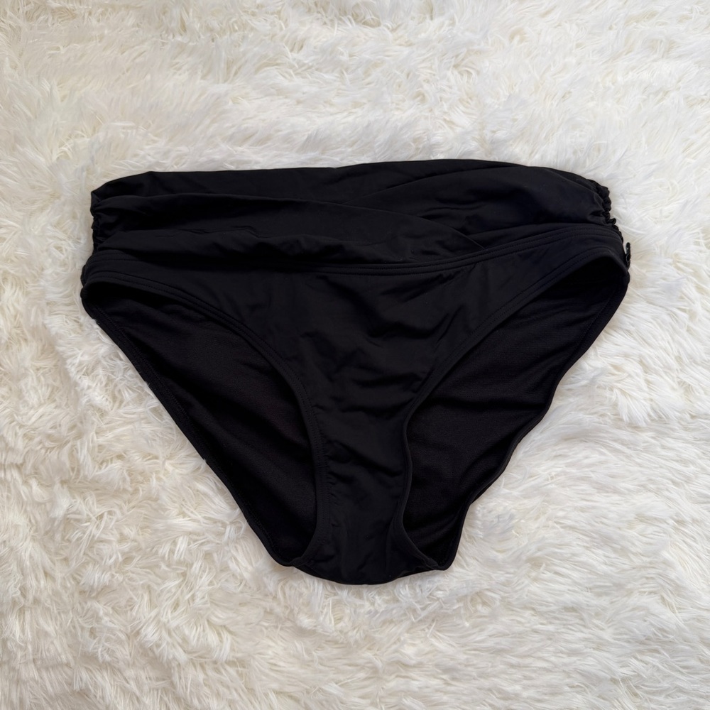 La Vie En Rose Aqua Womens Bikini Bottoms Size S Black Swimwear Summer Tropical
